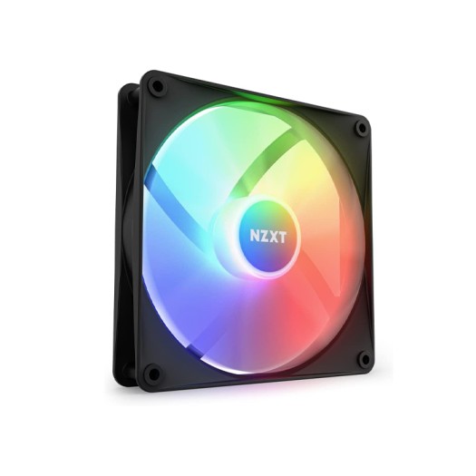 NZXT F140 RGB Core - 140mm Hub-Mounted RGB Fan - 8 Individually-Addressable LEDs - Semi-Translucent Blades - High Static Pressure & Airflow - Quiet Operation - PWM Control - CAM Software - Black - ‎RF-C14SF-B1