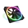 NZXT F140 RGB DUO 140mm Dual-sided RGB Fan, Fluid Dynamic Bearing, RGB Lighting, Up to 1800 RPM Speed, 84.75 CFM Airflow, Quiet and Cool, SINGLE, Black | RF-D14SF-B1