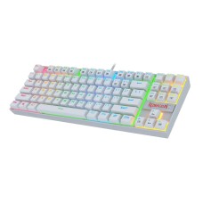 Redragon K552 Mechanical Gaming Keyboard RGB LED Backlit Wired with Anti-Dust Proof Switches for Windows PC (White, 87 Key Red Switches)