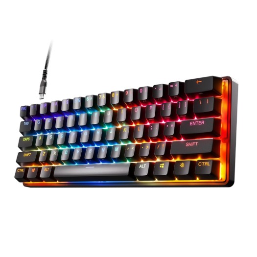 SteelSeries New Apex 9 Mini – HotSwap Optical Mini Keyboard – 60% Compact Design – Optical Switches – RGB Customization – Aluminum Alloy Frame – Double Shot PBT Keycap