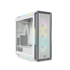 CORSAIR iCUE 5000T RGB Mid-Tower ATX PC Case-208 Individually Addressable RGB LEDs-Fits Multiple 360mm Radiators-Easy Cable Management-3 Included CORSAIR LL120 RGB Fans- White