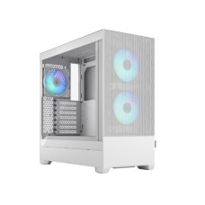 Fractal Design Pop Air RGB White TG ATX High-Airflow Clear Tempered Glass Window Mid Tower Computer Case - FD-C-POR1A-01