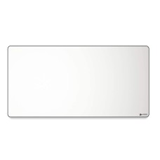 Glorious XXL Extended Gaming Mouse Mat/Pad - Large, Wide (XXL Extended) White Cloth Mousepad, Stitched Edges | 45.72 x 91.44cm (GW-XXL)