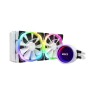 NZXT Kraken X53 RGB 240mm WHITE - AIO RGB CPU Liquid Cooler - Rotating Infinity Mirror Design - Improved Pump - Powered By CAM V4 - RGB Connector - 2 x Aer P120 120mm Radiator Fans White - RL-KRX53-RW