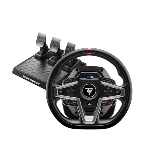 Thrustmaster T248, Racing Wheel and Magnetic Pedals, HYBRID DRIVE, Magnetic Paddle Shifters, Dynamic Force Feedback, Screen with Racing Information (PS5, PS4, PC)