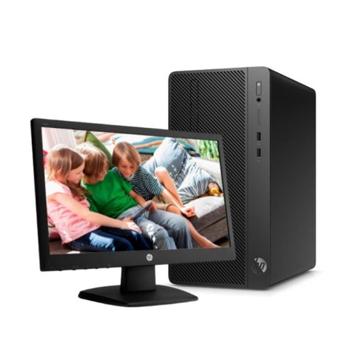 HP 290 MT G3 Core i3-9100 4GB DDR4 1TB HDD Intel UHD Graphics 630 DOS  – 8VR56EA + HP V194 18.5-in Monitor