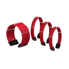 Red Power Supply Sleeved Cables