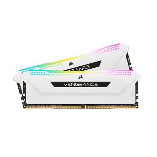 Corsair Vengeance RGB Pro SL 32GB (2x16GB) DDR4 3600 (PC4-28800) C18 1.35V Desktop Memory - White (CMH32GX4M2D3600C18W)