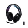 Logitech G535 LIGHTSPEED Wireless Gaming Headset - Lightweight on-ear headphones, flip to mute mic, stereo, compatible with PC, PS4, PS5, USB rechargeable - Black