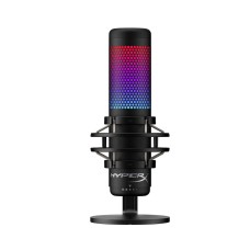 HyperX QuadCast S – RGB USB Condenser Microphone for PC, PS4 and Mac, Anti-Vibration Shock Mount, Four Polar Patterns, Pop Filter, Gain Control, Gaming, Streaming, Podcasts, Twitch, YouTube, Discord