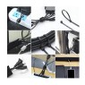 MasterMind 121pcs Cord Management Organizer Kit 4 Cable Sleeve with Zipper,10 Self Adhesive Cable Clip Holder,10pcs and 2 Roll Self Adhesive tie and 100 Fastening Cable Ties for TV Office Home etc (Black)