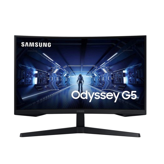 Samsung 27-Inch G5 Odyssey Gaming Monitor with 1000R Curved Screen,QHD,144Hz,1ms, VA, FreeSync Premium,Black - LC27G55TQBMXUE