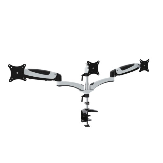 MasterMind TMAW-1 - Triple Monitor Arm White Color - for 15” - 24”  monitors