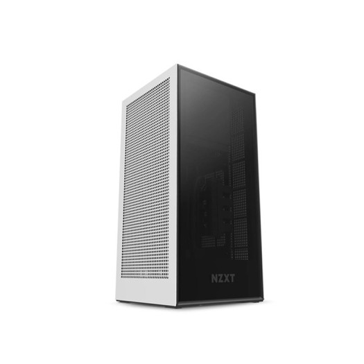 NZXT H1 Tempered Glass Mini ITX Case Including Pre Installed 140mm AIO Liquid Cooler + 650W SFX-L 80Plus Gold PCI Express x16 SGCC Steel and Tempered Glass White - CA-H16WR-W1-UK