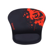Redragon P020 Gaming Mouse Pad with Wrist Rest Memory Foam Wrist Support Thick Red Black Waterproof Pad for Computer Mouse