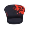 Redragon P020 Gaming Mouse Pad with Wrist Rest Memory Foam Wrist Support Thick Red Black Waterproof Pad for Computer Mouse