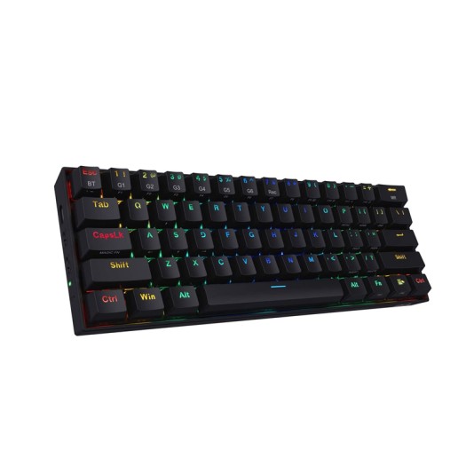 Redragon K530 Draconic 60% Compact RGB Wireless Mechanical Keyboard, 61 Keys TKL Designed 5.0 Bluetooth Gaming Keyboard with Brown Switches and 16.8 Million RGB Lighting for PC, Laptop, Cell Phone