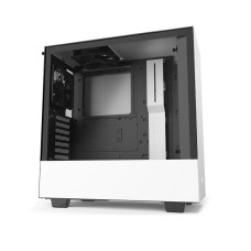 NZXT H510 - Compact ATX Mid-Tower PC Gaming Case - Front I/O USB Type-C Port - Tempered Glass Side Panel - Cable Management System - Water-Cooling Ready - Steel Construction - White/Black, CA-H510B-W1