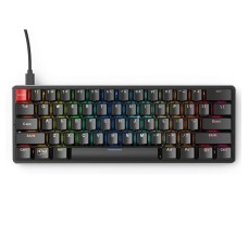 Glorious Modular Mechanical Gaming Keyboard – 60% Compact Size (61 Key) – RGB LED Backlit, Brown Switches, Hot Swap Switches (Black)(GMMK-Compact-BRN)