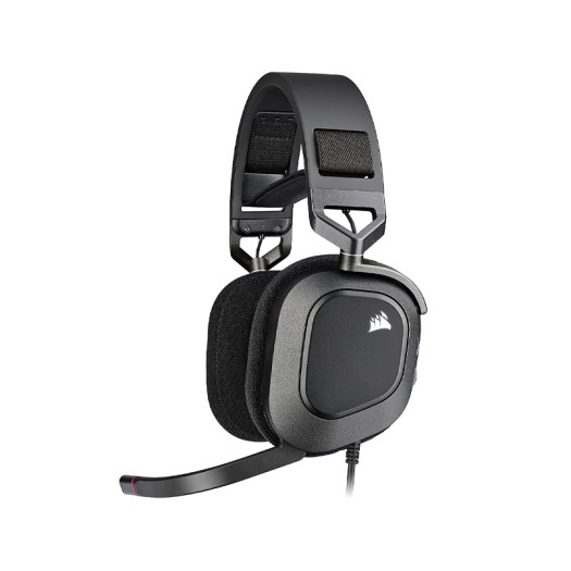 Corsair HS80 RGB USB Premium Gaming Headset with Dolby Audio 7.1 Surround Sound (Broadcast-Grade Omni-Directional Microphone, Memory Foam Earpads, High-Fidelity Sound, Durable Construction) Carbon