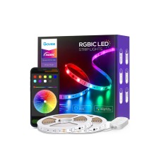 Govee RGBIC LED Strip Lights, 32.8ft WiFi Color Changing LED Lights, APP Control with Segmented Control Smart Color Picking, Works with Alexa and Google Assistant, Music LED Lights for Bedroom, Party - ‎H619C