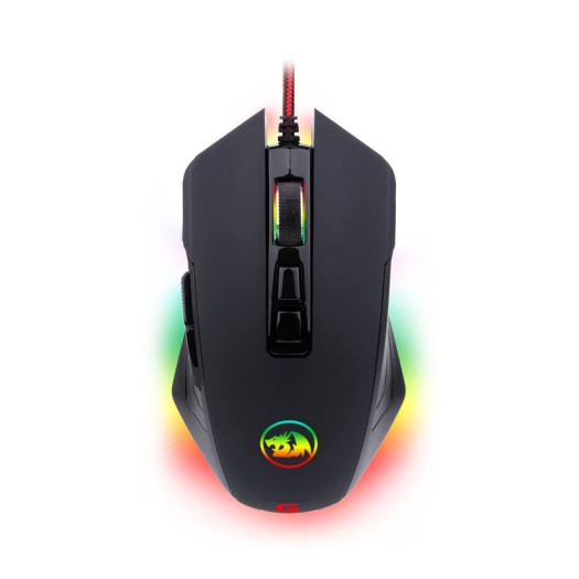 Redragon M715-RGB Gaming Mouse LED Backlit Wired MMO, Ergonomic High-Precision Programmable with 7 RGB Backlight Modes up to 10000 DPI User Adjustable for PC Computer