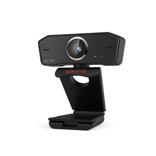 Redragon GW800 1080P PC Webcam with Built-in Dual Microphone, 360° Rotation - 2.0 USB Computer Web Camera - 30 FPS for Online Courses, Video Conferencing and Streaming - GW800-1