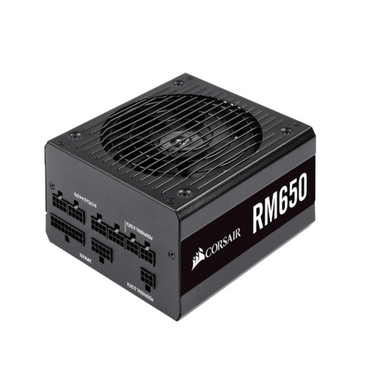 Corsair RM650, RM Series, 650 Watt 80 Plus Gold Fully Modular ATX Power Supply (Dual EPS12V Connectors, Low-Noise Operation, Zero RPM Fan Mode, 105°C Capacitors, Modern Standby) Black