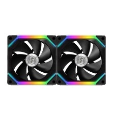 Lian Li UNI FAN SL140 Digital Addressable RGB 140 Fan with Controller , Twin Pack - Black - 14UF2B