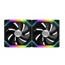 Lian Li UNI FAN SL140 Digital Addressable RGB 140 Fan with Controller , Twin Pack - Black - 14UF2B