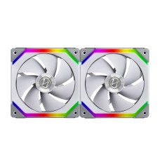 Lian Li UNI FAN SL140 Digital Addressable RGB 140 Fan with Controller , Twin Pack - White - 14UF2W