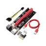 PC PCE164P-N05 VER 009S RED EXPRESS RISER CARD 1X TO 16X USB 3.0 DATA CABLE SATA TO 6PIN IDE MOLEX POWER SUPPLY FOR BTC MINER MACHINE