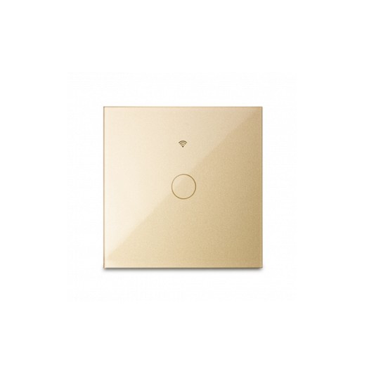 Tuya 1CH Wifi Smart Home Touch Wall Switch for Home Lamps - Gold - PST-WF-E1-L 