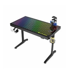 Eureka Gaming General Series Spectrum RGB Glass Desk - Bluetooth Lighting App Control - GTG-I43  - 110 x 60 x 78.5 cm