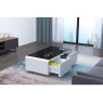 YMDA Smart Table with Fridge/Digital Music Player/USB Port for Living Room (110-230V), White/black, 129.5 X 70.5 X 46 CM - TB-135