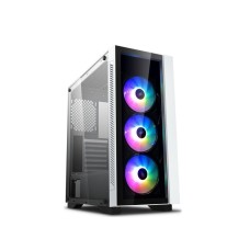 DeepCool Matrexx 55 V3 ADD-RGB WH 3 Fan MID-Tower Tempered Glass, White - DP-ATX-MATREXX55V3-AR-WH-3F