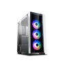 DeepCool Matrexx 55 V3 ADD-RGB WH 3 Fan MID-Tower Tempered Glass, White - DP-ATX-MATREXX55V3-AR-WH-3F