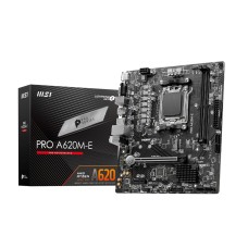 MSI PRO A620M-E ProSeries Motherboard (AMD AM5, DDR5, PCIe 4.0, SATA 6Gb/s, M.2, USB 3.2 Gen 1, Gbps LAN, DVI/HDMI, mATX)