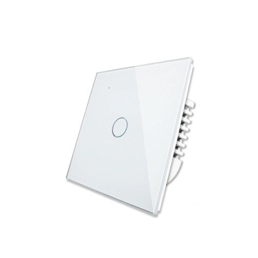 TUYA 1CH WIFI SMART HOME TOUCH WALL SWITCH FOR AC - 32A - Round shape - White