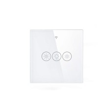 WiFi Smart Light Dimmer Switch RF433 Glass Touch Switch - White