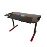 Twisted Minds GDTS-4 RGB Gaming Desk, MDF with Carbon Fiber Texture, Capacity 80kg, Black/Red - Size: 120*65cm - GDTS-4-1265-RED