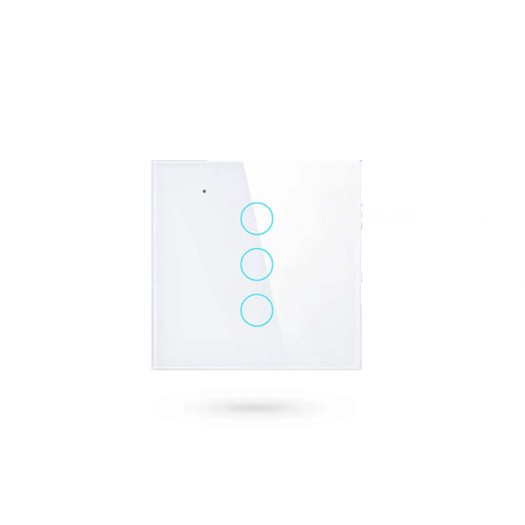 Tuya 3CH Wifi Smart Home Touch Wall Switch for Home Lamps - white -  PST-WT-E3