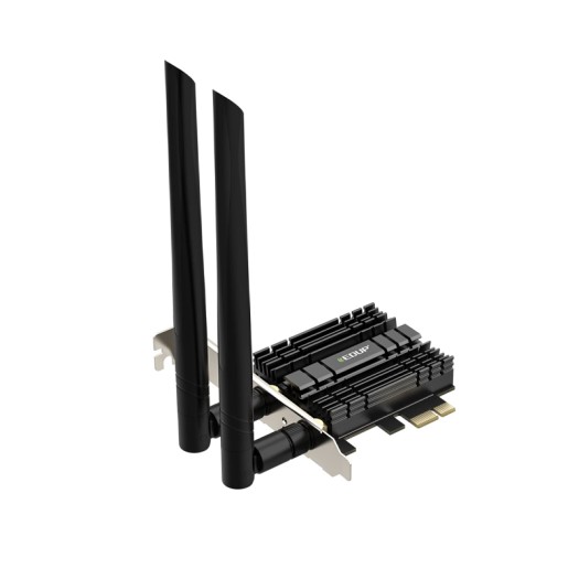 EDUP PCI-E WiFi 6 Network Card AX1800Mbps Bluetooth 5.2 Heat Sink 802.11AX 2.4Ghz/5.8Ghz Wireless PCIe Network Wi-Fi 6 Card PCI Express WiFi Adapters 6dBi Dual Band Antenna for Windows 10 64-bit - EP-9655GS  