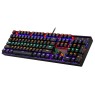 Redragon K551-RGB Mechanical Gaming Keyboard with Cherry MX Blue Switches Vara 104 Keys Numpad Tactile USB Wired Computer Keyboard Steel Construction for Windows PC Games (Black RGB LED Backlit)