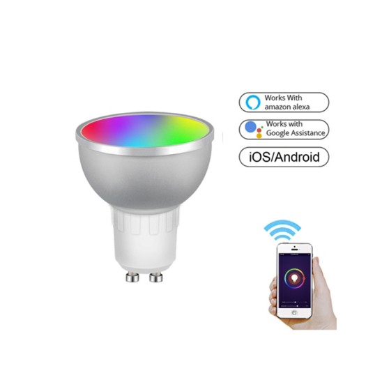 WiFi Smart LED SPOT Light Bulb 5W works with Alexa/Google Home –  PST-GU10– 5W RGB 