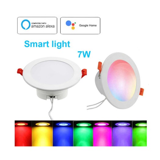 WiFi smart downlight blub 7W 3.5″ – Smart ceiling light works with alexa/google assistant