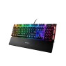 SteelSeries Apex 7 Mechanical Gaming Keyboard – OLED Smart Display – USB Passthrough and Media Controls – Linear and Quiet – RGB Backlit (Red Switch)