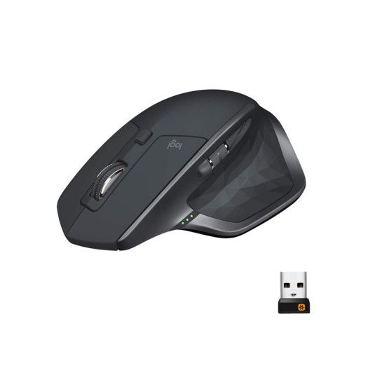 Logitech MX Master 2S Wireless Mouse – Use on Any Surface, Hyper-Fast Scrolling, Ergonomic Shape, Rechargeable, Control Upto 3 Apple Mac and Windows Computers (Bluetooth or USB), Graphite