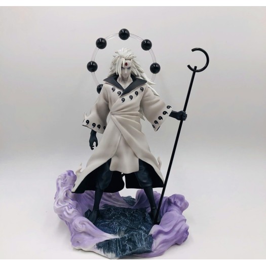 Bonmin Japan Anime Naruto White Uchiha Madara 28cm Action Figures Toy Models PVC Anime Figure