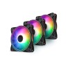 DeepCool CF120 Plus 3in1 PC Fans 3 Packs 120mm 1800RPM PWM Case Fans ARGB Aura SYNC 52.5CFM Computer Cooling Fans Quiet Under 28.8dB(A) High Performance for ATX/MATX PC Cases, Black